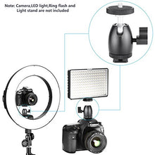 Load image into Gallery viewer, Neewer Cellphone Holder Clip Desktop Tripod Mount with Mini Ball Head Hot Shoe Adapter for 14-inch and 18-inch Ring Light and iPhone, Samsung, Huawei Smartphone Within 1.9-3.9 inches Width

