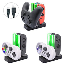 Load image into Gallery viewer, FastSnail Controller Charger Compatible with Nintendo Switch, Charging Dock Stand Station Compatible with Switch Joy-con and Pro Controller with Charging Indicator and Type C Charging Cable
