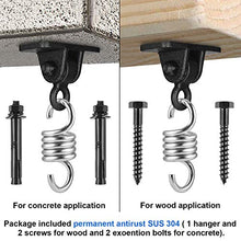 Load image into Gallery viewer, MDAIRC Heavy Duty Hanging Kit Swing Hangers and Hammock Spring and 360 Smooth Swing Swivel Spinner Kglobal Swivel Hook and Locking Snap Hooks for Wooden Sets，tire Swing Swivel, Seat Trapeze Yoga
