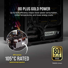 Load image into Gallery viewer, Corsair RMX Series, RM750x, 750 Watt, 80+ Gold Certified, Fully Modular Power Supply (Low Noise, Zero RPM Fan Mode, 105°C Capacitors, Fully Modular Cables, Compact Size) Black
