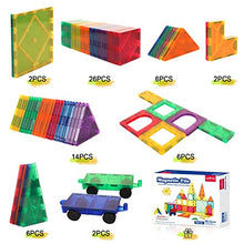 Load image into Gallery viewer, Magnetic Tiles with 2 Cars, Building Blocks Magnets Toys for Kids Toddlers, Educational Toys for 3+, STEM Preschool Learning Toys &amp; Gifts for Kids Ages 3 4 5 6 Year Old Boys Girls

