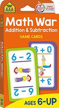 Load image into Gallery viewer, School Zone - Math War Addition &amp; Subtraction Game Cards - Ages 6 and Up, Kindergarten, 1st Grade, 2nd Grade, Math Games, Numbers, Addition &amp; Subtraction Facts, Early Math, and More
