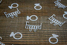 Load image into Gallery viewer, Silver Engaged Engagement Party Confetti
