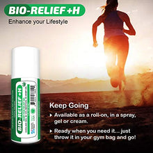 Load image into Gallery viewer, BIO-RELIEF +H, Hemp Pain Relief Gel, Cooling Gel w 10% Menthol in Hemp Oil, 3 oz Roll-on for Arthritis, Muscle Pain, Joint &amp; Back Pain, Topical Analgesic, Fast Acting, Long Lasting Pain Reliever Cream
