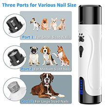 Load image into Gallery viewer, YABIFE Dog Nail Grinder and Clipper, Dog Nail Trimmer, Super Quiet Dog Nail File, Pet Nail Grinder with Dog Nail Scissor, for Small Large Dogs Cats Claw Care &amp; Grooming,3 Speeds, 3 Grinding Wheels
