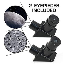 Load image into Gallery viewer, NASA Lunar Telescope for Kids – Capable of 90x Magnification, Includes Two Eyepieces, Tabletop Tripod, Finder Scope, and Full-Color Learning Guide, The Perfect STEM Gift for a Young Astronomer
