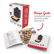 Load image into Gallery viewer, DASH No-Drip Belgian Waffle Maker: Waffle Iron 1200W + Waffle Maker Machine For Waffles, Hash Browns, or Any Breakfast, Lunch, &amp; Snacks with Easy Clean, Non-Stick + Mess Free Sides - Silver

