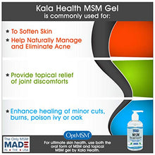 Load image into Gallery viewer, Kala Health MSMPure Max Strength Skin and Facial MSM Gel with Organic Aloe, Preservative Free, Made in the USA, 8 oz
