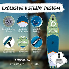 Load image into Gallery viewer, DAMA Inflatable Stand Up Paddle Board 11'*33'' *6'', Inflatable Yoga Board, Dry Bags, Camera Seat, Floating Paddle, Hand Pump, Board Carrier, Durable &amp; Stable for 3 People
