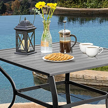 Load image into Gallery viewer, Aoxun Outdoor Patio Dinning Set - 5 Pieces Outdoor Furniture Set, 4 Pieces Swivel Rocing Chairs and 1 Square Table with an Umbrella Hole, Brown
