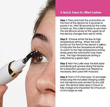 Load image into Gallery viewer, Grande Cosmetics LASH-LIFT Heated Lash Curler, Rechargeable and Travel Friendly, 2 Heat Settings
