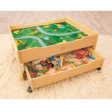 Load image into Gallery viewer, Little Tikes Real Wooden Train Table Set for Kids, Deluxe Over 80Piece Hand Painted Wooden Set with Tracks, Trains &amp; Accessories
