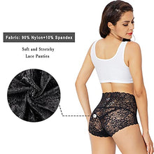 Load image into Gallery viewer, KYY Women's Lace Underwear High Waist Sexy Panties Full Coverage Briefs 4 Pack
