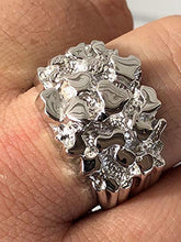 Load image into Gallery viewer, Harlembling Solid 925 Sterling Silver Men's Silver Ring - Nugget Ring - Pinky or Ring Finger - Sizes 7-13 (7)
