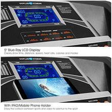 Load image into Gallery viewer, Folding Electric Treadmill Motorized Power Running Machine Fitness with Rolling Wheels 12 Program Available with 2 Separate Water Bottle Holders
