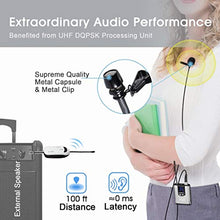 Load image into Gallery viewer, Wireless Headset Lavalier Microphone System -Alvoxcon Dual Wireless Lapel Mic for iPhone, DSLR Camera, PA Speaker, YouTube, Podcast, Video Recording, Conference, Vlogging, Church, Interview, Teaching
