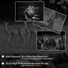 Load image into Gallery viewer, 2-Pack No Glow Game &amp; Deer Trail Cameras 24MP 1296P H.264 Video 100ft Night Vision Motion Activated 0.1S Trigger Speed Waterproof Farm &amp; Yard Cameras for Home Surveillance &amp; Outdoor Wildlife Hunting
