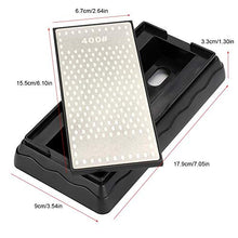 Load image into Gallery viewer, Sharpening Stone Two Sides Grit Kitchen Sharpening Tool Double Sides Stones Knife Non-Slip Case Lapping Stone
