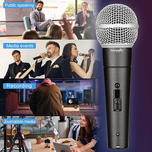 Load image into Gallery viewer, Perrycom Professional Dynamic Vocal Microphone with On and Off Switch,Cardioid Dynamic Handheld Metal XLR Mic Compatible with AMP/Speaker/Mixer for Singing,Black Mic Clip,Gold Pasted XLR Conn(TM58S)
