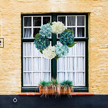 Load image into Gallery viewer, HEBE 16" Artificial Hydrangea Wreath for Front Door Flower Wreath Farmhouse Welcome Door Wreath Fall Autumn Thanksgiving Holiday Wall Window Hanging Decor
