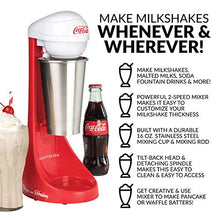 Load image into Gallery viewer, Nostalgia Two-Speed Electric Coca-Cola Limited Edition Milkshake Maker and Drink Mixer, Includes 16-Ounce Stainless Steel Mixing Cup &amp; Rod-Red, 16 oz
