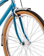Load image into Gallery viewer, Schwinn Twinn Classic Tandem Adult Beach Cruiser Bike, Double Seater, Steel Low Step Frame, 7-Speed, 650c Urban Tires, Alloy Caliper Brakes, Medium Frame, Blue
