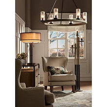 Load image into Gallery viewer, Andes Modern Table Lamp Industrial Dark Oil Rubbed Bronze Metal Double Shade for Living Room Family Bedroom Bedside - Franklin Iron Works
