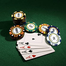 Load image into Gallery viewer, Clay Poker Chips 14 Gram Monte Carlo-Pack of 50 Chips ($10 DarkBlue)
