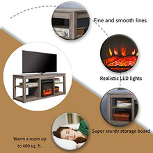 Load image into Gallery viewer, Romayard Electric Fireplace TV Stand Entertainment Center with Fireplace Corner Electric Fireplace Console Fireplace Heater for TVs up to 70"
