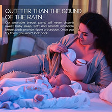 Load image into Gallery viewer, DENICO Wearable Breast Pump Hands Free - Portable Breast Pump Kit- Rechargeable Electric Breast Pumps with 3 Modes, 10 Levels, 18 24 28 mm Flanges
