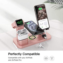 Load image into Gallery viewer, Wireless Charger Stand, CEREECOO 4 in 1 Wireless Charging Station Dock Compatible with iPhone 11/11pro/Xr/Xs/X/Max/8/8Plus/7/6/6s/5 Apple Watch6/5/4/3 AirPods/Airpods Pro (iWatch Charger Required)
