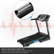 Load image into Gallery viewer, Folding Electric Treadmill Motorized Power Running Machine Fitness with Rolling Wheels 12 Program Available with 2 Separate Water Bottle Holders
