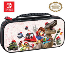 Load image into Gallery viewer, Game Traveler Nintendo Switch Licensed Mario Odyssey Case - Adjustable Viewing Stand &amp; Game Case Storage , Protective Vinyl Hard Shell Case with Deluxe Carry Handle - Nintendo Switch and Switch OLED
