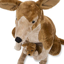 Load image into Gallery viewer, Melissa &amp; Doug Giant Kangaroo and Baby Joey in Pouch - Lifelike Stuffed Animal (nearly 3 feet tall)
