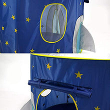 Load image into Gallery viewer, Qi Peng Children's Tent Game House ，Rocket Ship Tent ，Spaceship Tent for Kids ，Portable Foldable Pop Up Tent Blue Star Boys Girls

