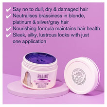 Load image into Gallery viewer, Purple Hair Mask for Blonde, Platinum &amp; Silver Hair - Banish Yellow Hues: Blue Masque to Reduce Brassiness &amp; Condition Dry Damaged Hair - Sulfate Free Toner
