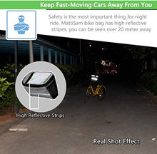 Load image into Gallery viewer, MATTISAM Bike Handlebar Bag, Bike Basket with | Mesh Pocket - Cold &amp; Warm Insulation - Reflective Strap - Touchable Transparent Phone Pouch | Bicycle Front Bag, Bike Pouch for Cycling, Women, Cruisers
