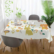Load image into Gallery viewer, ALAZA Cute Bear Bunny Squirrel Fox Tablecolth Table Cover for Party Dining Room Kitchen Decor,60 X 108,Stain and Wrinkle Resistant Washable Rectangle Table Cloth
