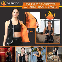 Load image into Gallery viewer, SaunaTek Women's Sauna Sweat Suit Vest for Exercise and Heat Training, Neoprene Tank Top Waist Trainer Vest for Abdomen and Back, Medium
