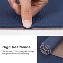 Load image into Gallery viewer, TOPLUS Yoga Mat, Upgraded 1/4 inch Non-Slip Texture Pro Yoga Mat Eco Friendly Exercise &amp; Workout Mat with Carrying Strap - for Yoga, Pilates and Floor Exercises (Blue)
