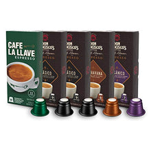 Load image into Gallery viewer, Don Francisco's &amp; Cafe La Llave Espresso Capsules Variety Pack 10 Each, Recyclable Coffee Pods (50 Count) Compatible with Nespresso Original Brewers
