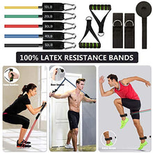 Load image into Gallery viewer, CHAREADA 23 Pack Resistance Bands Set Workout Bands, 5 Stackable Exercise Bands 5 Loop Resistance Bands 2 Core Sliders – Door Anchor Handles Ankle Straps Carry Bag Instant Cooling Towel Wrist Wraps
