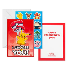 Load image into Gallery viewer, Hallmark Kids Pokémon Valentines Day Cards and Stickers Assortment (24 Cards with Envelopes)
