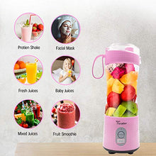 Load image into Gallery viewer, Fruit Twister Portable Blender for Shakes and Smoothies, Personal handheld Mini Travel Size 13 Oz (380ml), Battery Operated and USB Rechargeable Home Office Gym Beach Purple
