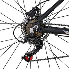 Load image into Gallery viewer, Hiland 29 Inch Mountain Bike for Men Adult Bicycle Aluminum Hydraulic Disc-Brake 16-Speed 18 Inch with Lock-Out Suspension Fork Urban Commuter City Bicycle Gold Black
