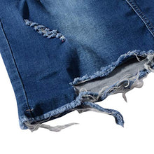 Load image into Gallery viewer, vanberfia Women's Casual Distressed Ripped Denim Short Skirt (JS20186002, L)
