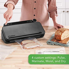Load image into Gallery viewer, FoodSaver VS3150 Multi-Use Vacuum Sealing &amp; Food Preservation System with Additional Roll, Charcoal Stainless Steel, Black
