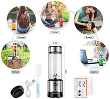 Load image into Gallery viewer, Portable Blender, GOLDFOX USB Rechargeable Personal Blender for Shakes and Smoothies, 15oz Detachable Portable Juicer Cup Small Fruit Juice Mixer for Travel, Gym, Office etc. FDA BPA Free (with Brush)
