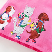 Load image into Gallery viewer, Little Girls Winter Warm Long Sleeve Dress Casual Cotton Cartoon Cute Applique Animal Outfit Jersey Shirt Dresses Size 5
