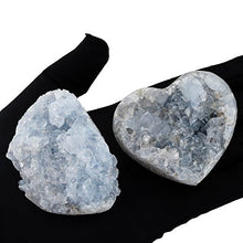Load image into Gallery viewer, mookaitedecor Natural Celestite Mineral Crystal Geode Cluster Specimen Stone for Crystals Healing Reiki Home Decoration(0.3lb-0.4lb)
